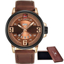 Analog Quartz Watch For Men / Waterproof Casual Sports Watch-gold brown-JadeMoghul Inc.