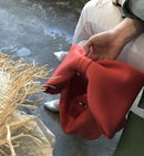 ANAWISHARE Designer Women Handbags Bow Day Clutches Bag Ladies Evening Party Clutches Black Handbag Shoulder Bag Bolsas Feminina-Orange Red-30x30x18cm-JadeMoghul Inc.