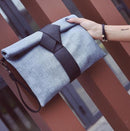 ANAWISHARE Women Day Clutches Bags Bow Leather Crossbody Bag Messenger Bags Ladies Envelope Evening Party Bag Designer Handbags-Blue Clutches-31x22x3cm-JadeMoghul Inc.