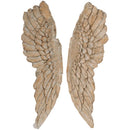 Angel Wings Statue Wall Art, Set of 2, Brown-Wall Accents-Brown-marmag polycarbafil-JadeMoghul Inc.