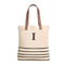 Annie Stripe Tote - Black (Pack of 1)-Personalized Gifts for Women-JadeMoghul Inc.