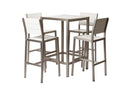 Anodized Aluminum 5piece Bar Set, White-Living Room Furniture Sets-WHITE-Anodized Aluminum And Plastic lumber-JadeMoghul Inc.