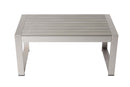 Anodized Aluminum Perfect Outdoor table, Gray-Outdoor Coffee Tables-GREY-Anodized Aluminum And Plastic lumber-JadeMoghul Inc.