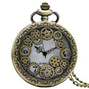 Antique Copper Vintage Hollow Bronze Quartz Pocket Watch--JadeMoghul Inc.