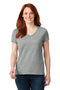 Anvil Ladies 100% Combed Ring Spun Cotton V-Neck T-Shirt. 88VL-T-shirts-Heather Grey-2XL-JadeMoghul Inc.