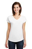 Anvil Ladies Tri-Blend V-Neck Tee. 6750VL-Ladies-White-2XL-JadeMoghul Inc.
