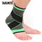 AOLIKES 1PCS 3D Weaving Elastic Nylon Strap Ankle Support Brace Badminton Basketball Football Taekwondo Fitness Heel Protector-Green-M-JadeMoghul Inc.