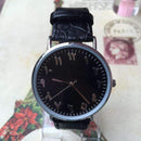Arabic Numbers Genuine Leather Women Quartz Watch-Black Men-JadeMoghul Inc.
