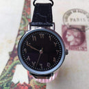 Arabic Numbers Genuine Leather Women Quartz Watch-Black Women-JadeMoghul Inc.