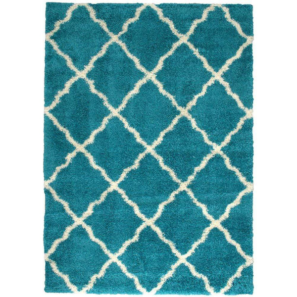 Zafirah Contemporary Area Rug, Turquoise
