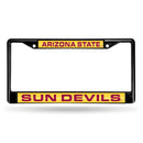 Subaru License Plate Frame Arizona State Black Laser Chrome Frame