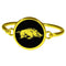 Arkansas Razorbacks Gold Tone Bangle Bracelet-NCAA,Arkansas Razorbacks,Jewelry & Accessories-JadeMoghul Inc.