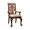 Armchairs and Accent Chairs Petersburg I Traditional Arm Chair,Cherry Finish, Set Of 2 Benzara