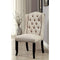Armchairs and Accent Chairs Sania II Rustic Bar Chair, Ivory & Antique Black Legs Finish, Set Of 2 Benzara