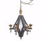 Artfully Traditional Calder Chandelier-Chandeliers-Gray and gold-fir wood iron crystal-JadeMoghul Inc.