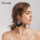 Artilady fashion boho tassel earring vintage bohemia women jewelry new year gift-black-JadeMoghul Inc.