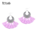 Artilady fashion boho tassel earring vintage bohemia women jewelry new year gift-purple-JadeMoghul Inc.