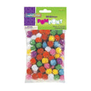 Glitter Pom Pons Bag Of 80 1/2 In