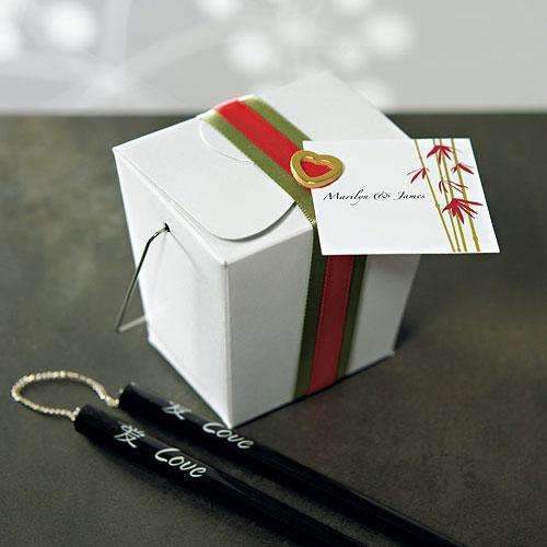 Asian Take Out Boxes - White (Pack of 1)-Wedding Cake Accessories-JadeMoghul Inc.