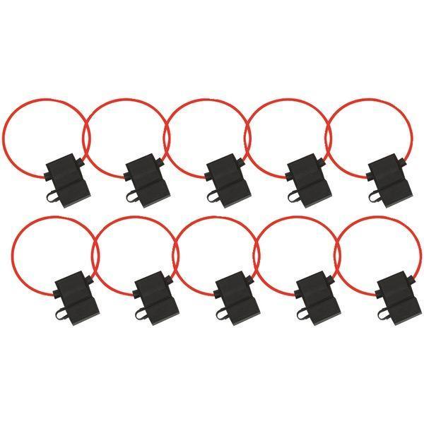 ATC Fuse Holder with Cover, 10 pk (14 Gauge)-Circuit Protection-JadeMoghul Inc.