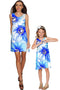 Aurora Sanibel Blue Floral Print Empire Dress - Girls-Aurora-18M/2-White/Blue-JadeMoghul Inc.