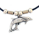 Authentic Sports Accessories - Double Dolphins Adjustable Cord Necklace-Jewelry & Accessories,Necklaces,Adjustable Cord Necklaces-JadeMoghul Inc.