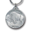 Authentic Sports Key Chains - Buffalo Nickel Key Chain-Key Chains,Scultped Key Chains,Antiqued Key Chain-JadeMoghul Inc.