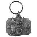 Authentic Sports Key Chains - Coastal View Antiqued Key Chain-Key Chains,Scultped Key Chains,Antiqued Key Chain-JadeMoghul Inc.