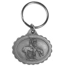 Authentic Sports Key Chains - End Of Trail Antiqued Keyring-Key Chains,Scultped Key Chains,Antiqued Key Chain-JadeMoghul Inc.