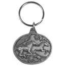 Authentic Sports Key ChainsRunning Horses Antiqued Keyring-Key Chains,Scultped Key Chains,Antiqued Key Chain-JadeMoghul Inc.