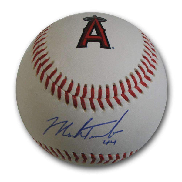 Autographed Mark Trumbo Angels logo Baseball.-AUTO BASEBALL MEMORABILIA-JadeMoghul Inc.