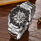 Automatic Watch Men - Gold Bracelet Wristwatch-Silver-JadeMoghul Inc.
