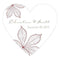 Autumn Leaf Heart Sticker Berry (Pack of 1)-Wedding Favor Stationery-Berry-JadeMoghul Inc.
