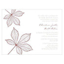 Autumn Leaf Invitation Berry (Pack of 1)-Invitations & Stationery Essentials-Sandy Grey-JadeMoghul Inc.