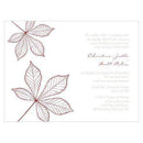 Autumn Leaf Invitation Berry (Pack of 1)-Invitations & Stationery Essentials-Tangerine Orange-JadeMoghul Inc.