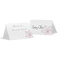 Autumn Leaf Place Card With Fold Berry (Pack of 1)-Table Planning Accessories-Plum-JadeMoghul Inc.