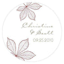 Autumn Leaf Small Sticker Berry (Pack of 1)-Wedding Favor Stationery-Plum-JadeMoghul Inc.