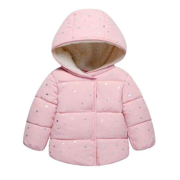 Autumn Winter Baby Outerwear Infants Girls Hooded Printed Princess Jacket Coats first birthday Gifts Cotton Padded Clothes-Pink-9M-JadeMoghul Inc.