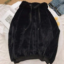 Autumn Winter Coats Soild Sweet Hooded Women Harajuku Loose Casual Warm Hoodies Ladies Fleece Flannel Pullover Female Sweatshirt AExp