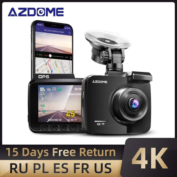 AZDOME GS63H Dash Cam Dual Lens 4K UHD Recording Car Camera DVR Night Vision WDR Built-In GPS Wi-Fi G-Sensor Motion Detection AExp