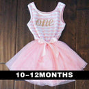 Baby Baptism Dress Christening Vestido For Newborn Infant 1 2 Year Birthday Party Dress Gift Striped Bebes Boutique Clothing-A0239F1-JadeMoghul Inc.