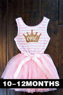 Baby Baptism Dress Christening Vestido For Newborn Infant 1 2 Year Birthday Party Dress Gift Striped Bebes Boutique Clothing-A0255F1-JadeMoghul Inc.