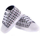 Baby Boy/ Girl Soft Sole Casual Canvas Shoes-Black Plaid-3-JadeMoghul Inc.
