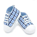 Baby Boy/ Girl Soft Sole Casual Canvas Shoes-Blue Plaid-3-JadeMoghul Inc.