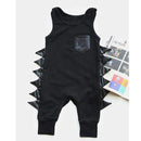 Baby Boys Cotton Dinosaur Rompers-Black-3M-JadeMoghul Inc.