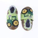 Baby Boys Genuine Cow Leather Applique Design Moccasins-Green car-4.5-JadeMoghul Inc.