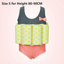 Baby Boys/Girls Cartoon Lemon Swimwear Safty Kids EVA Survival Float Swimsuit Detachable Children Jumpsuits Life Jacket-BOW Asian Size S-JadeMoghul Inc.