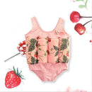 Baby Boys/Girls Cartoon Lemon Swimwear Safty Kids EVA Survival Float Swimsuit Detachable Children Jumpsuits Life Jacket-Strawberry Asian Size L-JadeMoghul Inc.