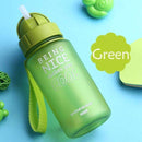 Baby Feeding water bottle Portable no spill Cup My plastic bottle Children`s small kettle with straw Food Grade Slide cover copo-green-JadeMoghul Inc.