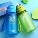 Baby Feeding water bottle Portable no spill Cup My plastic bottle Children`s small kettle with straw Food Grade Slide cover copo-orange-JadeMoghul Inc.